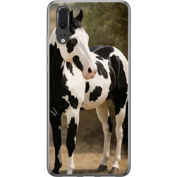 Huawei P20 Genomskinligt Skal Vacker Häst – elegant illustration av hästmotiv