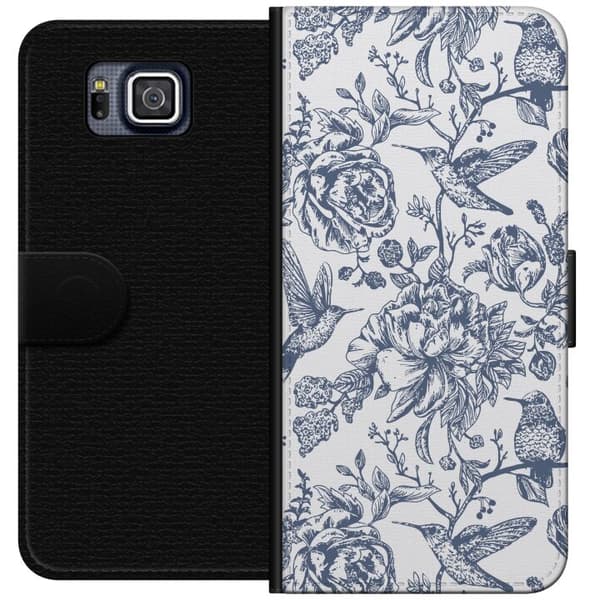 Samsung Galaxy Alpha Lompakkokotelo Kukat & Linnut - Romanttinen Vintage-tyylinen Kuviointi