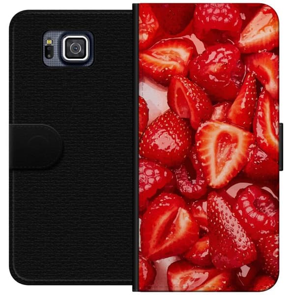 Samsung Galaxy Alpha Lommeboketui Jordbærmønster - søtt motiv med sommerfølelse