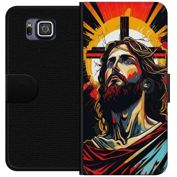 Samsung Galaxy Alpha Tegnebogsetui Jesus & Kort - religiøst motiv med dyb symbolik