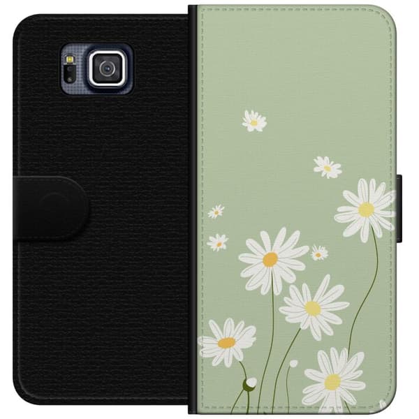 Samsung Galaxy Alpha Lompakkokotelo Papukaijanpaparit - kukallinen kuviointi ruotsalaiseen kesätyyliin