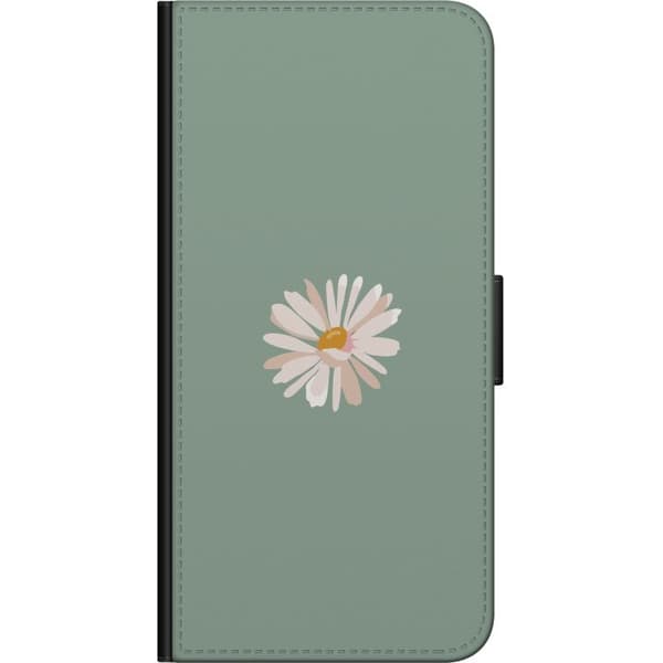 Samsung Galaxy Alpha Tegnebogsetui Grøn Minimalblomst - stilfuld blomst på grøn baggrund