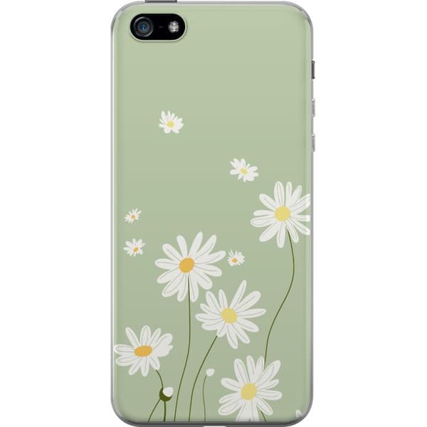 Apple iPhone 5 Genomskinligt Skal Prästkragar – blommigt mönster i svensk sommarstil