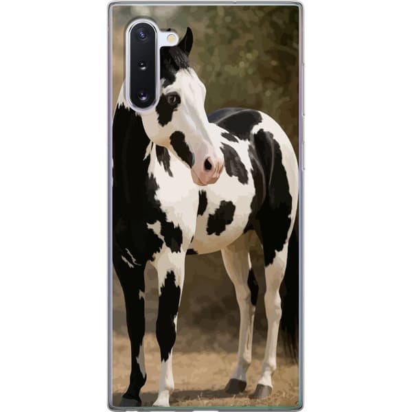 Samsung Galaxy Note10 Genomskinligt Skal Vacker Häst – elegant illustration av hästmotiv
