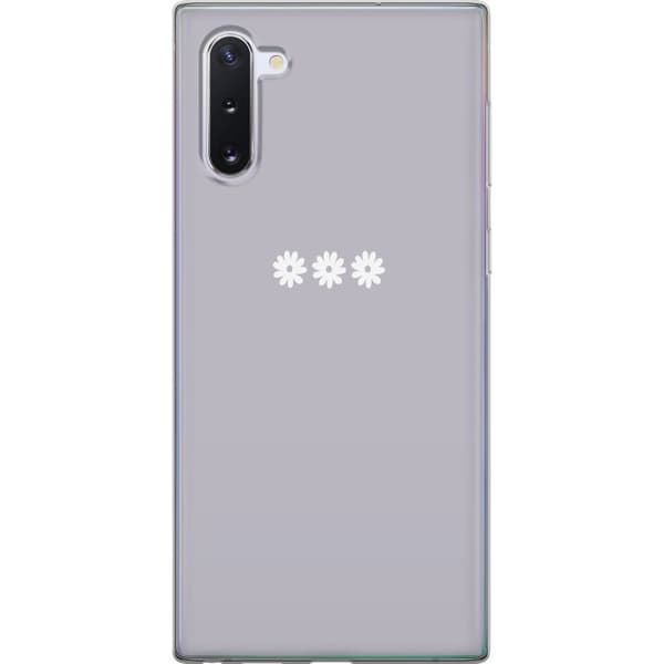 Samsung Galaxy Note10 Läpinäkyvä kuori Lila Blomminimalismi - tyylikäs kukkakuva lila taustalla