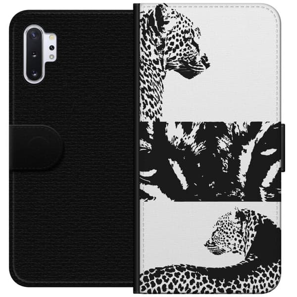 Samsung Galaxy Note10+ Lompakkokotelo Leopard Faces