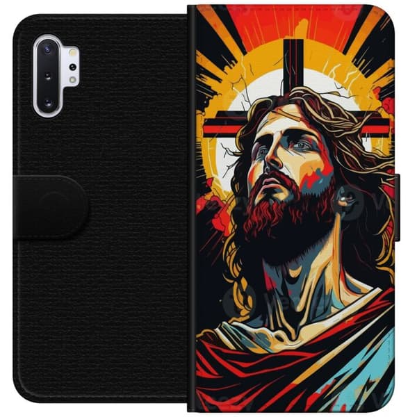 Samsung Galaxy Note10+ Lommeboketui Jesus & Kort - religiøst motiv med dyp symbolikk
