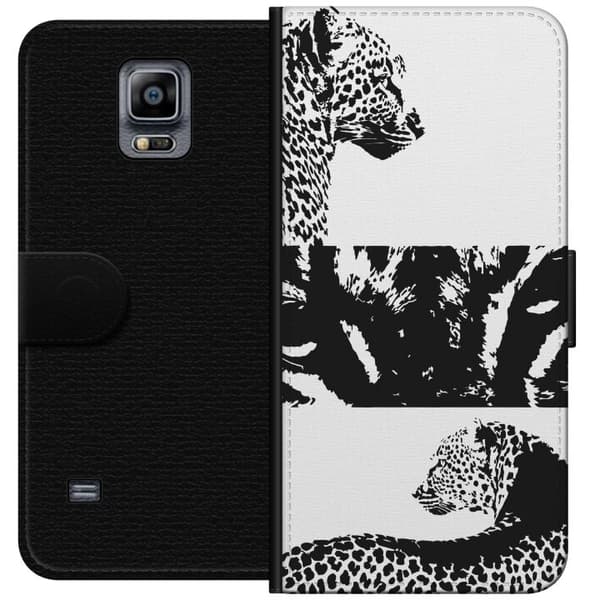Samsung Galaxy Note 4 Lompakkokotelo Leopard Faces