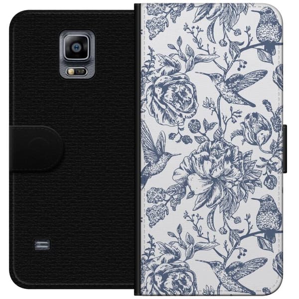 Samsung Galaxy Note 4 Tegnebogsetui Blomster & Fugle - Romantisk Vintage-stil Mønster