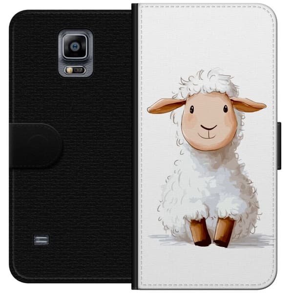 Samsung Galaxy Note 4 Tegnebogsetui Sødt Lamm - tegneseriestil til børn og babyprodukter