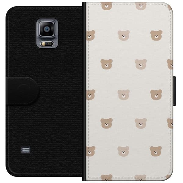 Samsung Galaxy Note 4 Tegnebogsetui Teddybaggrund - søde teddybjørne mod en blød baggrund