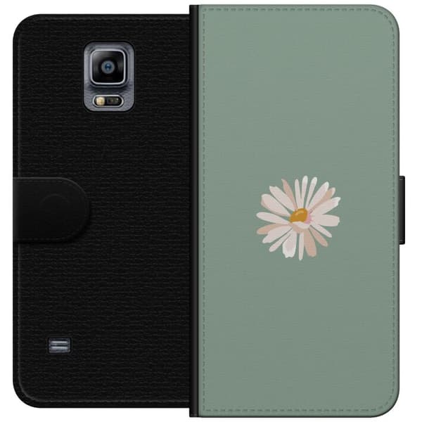 Samsung Galaxy Note 4 Tegnebogsetui Grøn Minimalblomst - stilfuld blomst på grøn baggrund