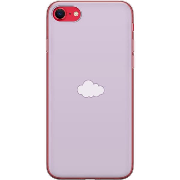Apple iPhone 7 Gjennomsiktig deksel Lilla Sky - minimalistisk sky på en lilla bakgrunn