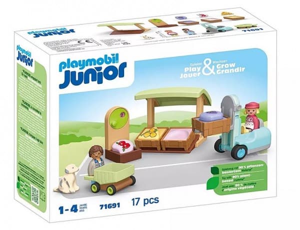 Juniorsett med figurer 71691 Økologisk bod med gaffeltruck