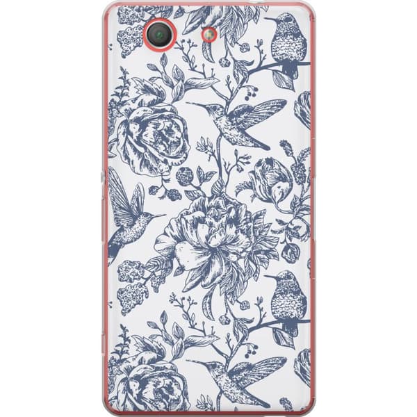 Sony Xperia Z3 Compact Genomskinligt Skal Blomster & Fåglar – romantiskt mönster i vintage-stil