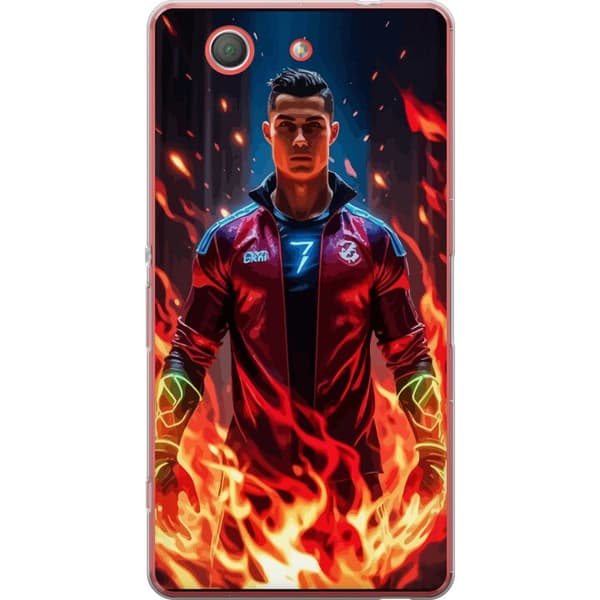 Sony Xperia Z3 Compact Genomskinligt Skal Ronaldo Inferno – fotbollshjälte i eldflammor