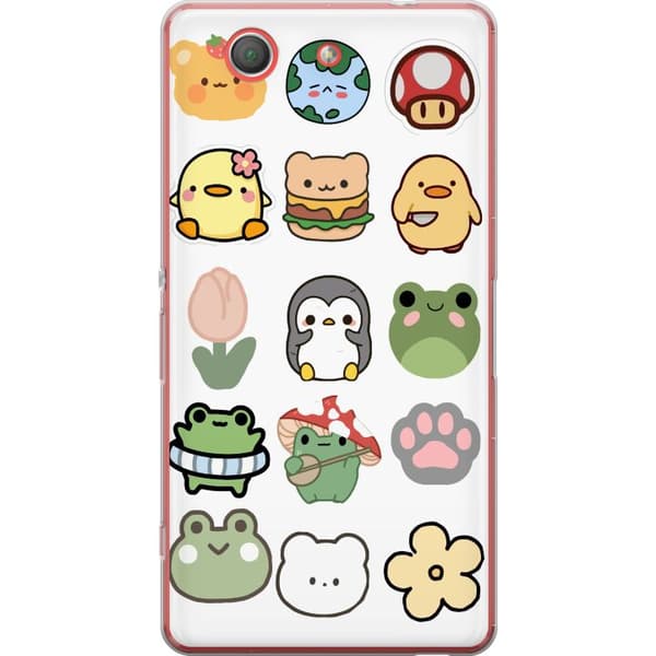 Sony Xperia Z3 Compact Genomskinligt Skal Kawaii Friends – söta figurer i japansk stil