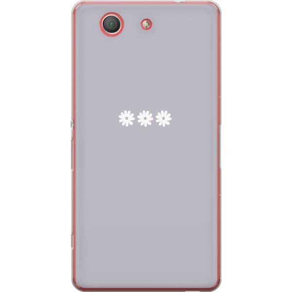 Sony Xperia Z3 Compact Genomskinligt Skal Lila Blomminimalism – stilrent blommotiv på lila bakgrund