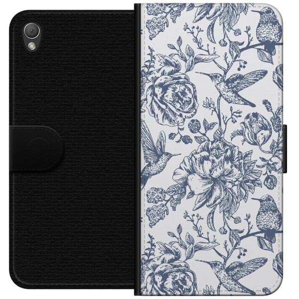Sony Xperia Z3 Lompakkokotelo Kukat & Linnut - Romanttinen Vintage-tyylinen Kuviointi