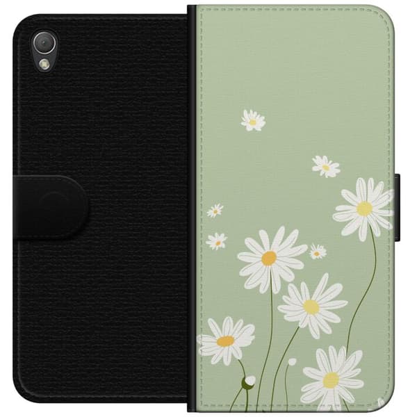 Sony Xperia Z3 Lompakkokotelo Papukaijanpaparit - kukallinen kuviointi ruotsalaiseen kesätyyliin