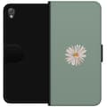 Miniatyrbilde 1 av 3: Sony Xperia Z3 Lommeboketui Grønn Minimalblomst - stilren blomst på grønn bakgrunn