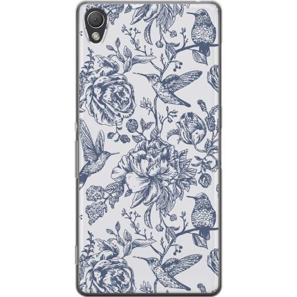 Sony Xperia Z3 Gjennomsiktig deksel Blomster & Fugler - Romantiskt Vintage-stil Mønster