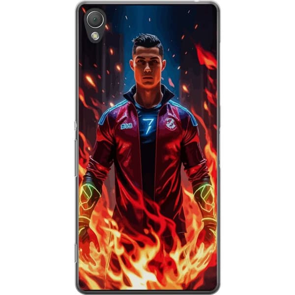 Sony Xperia Z3 Gjennomsiktig deksel Ronaldo Inferno - fotballhelt i flammer