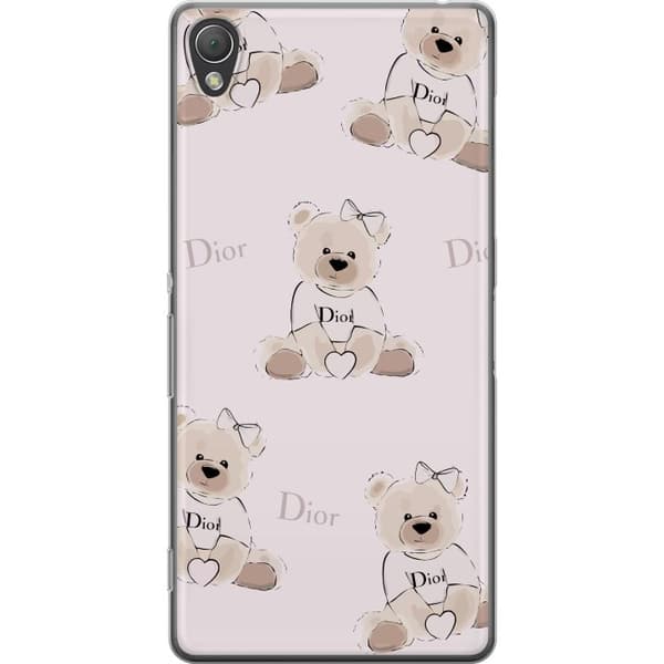Sony Xperia Z3 Läpinäkyvä kuori Teddy Dior Vibes - ylellinen nalle muotityyliin