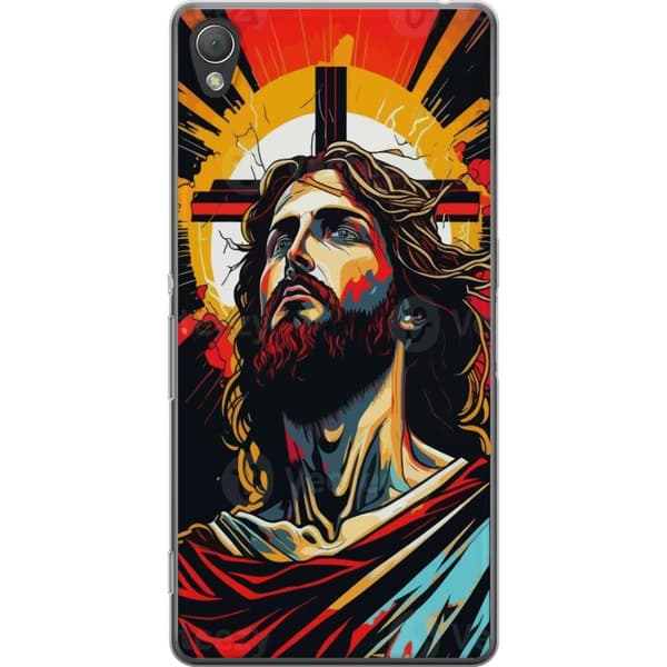Sony Xperia Z3 Läpinäkyvä kuori Jeesus ja Kortti - uskonnollinen motiivi syvällä symboliikalla