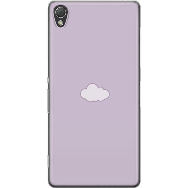 Sony Xperia Z3 Genomskinligt Skal Lila Moln – minimalistiskt moln på lila bakgrund