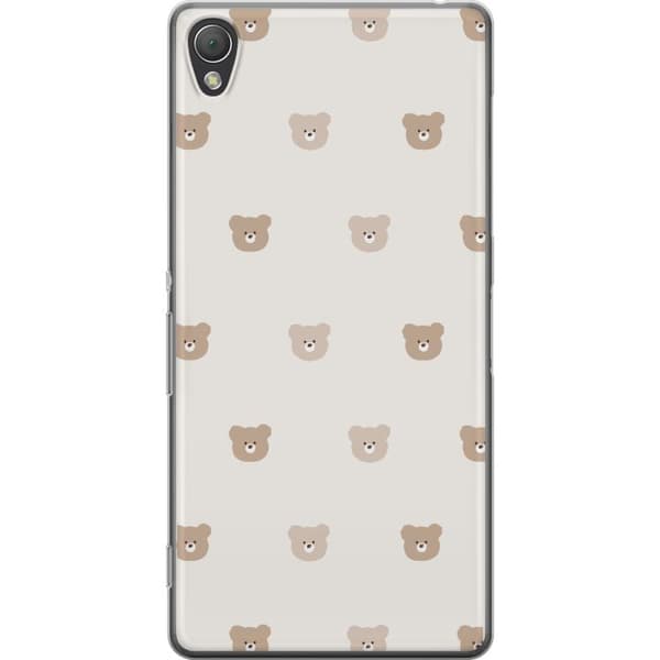 Sony Xperia Z3 Läpinäkyvä kuori Teddy-tausta - söpöt teddykarhut pehmeällä taustalla