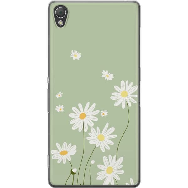 Sony Xperia Z3 Genomskinligt Skal Prästkragar – blommigt mönster i svensk sommarstil
