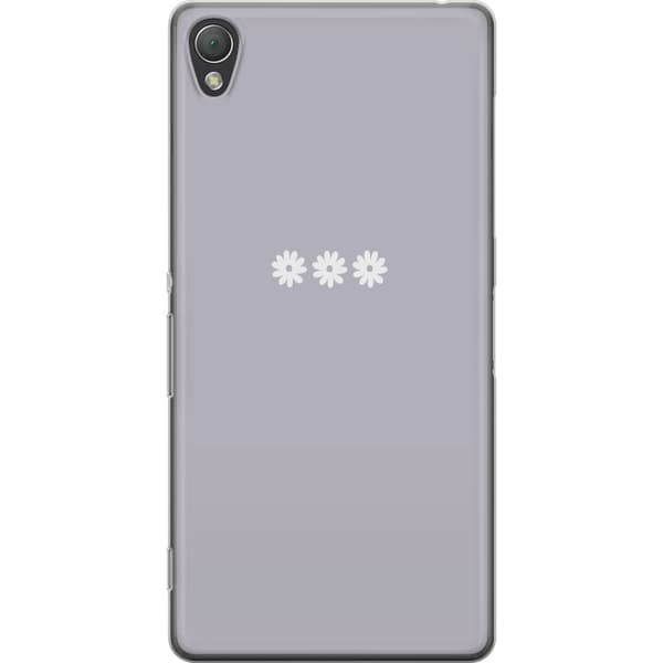 Sony Xperia Z3 Läpinäkyvä kuori Lila Blomminimalismi - tyylikäs kukkakuva lila taustalla