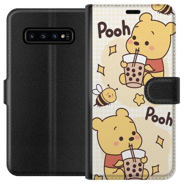 Samsung Galaxy S10 Lommeboketui Nalle Pooh stil - klassisk bjørnemotiv i en ny tolkning