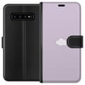 Pikkukuva 1 / 3: Samsung Galaxy S10 Lompakkokotelo Lila Pilvi - minimalistinen pilvi lila taustalla