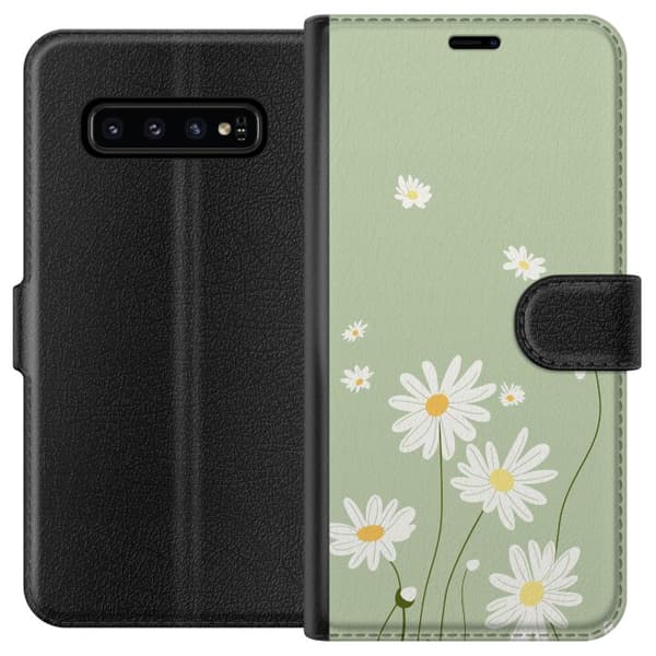 Samsung Galaxy S10 Lommeboketui Prestekrager - blomstrete mønster i svensk sommerstil