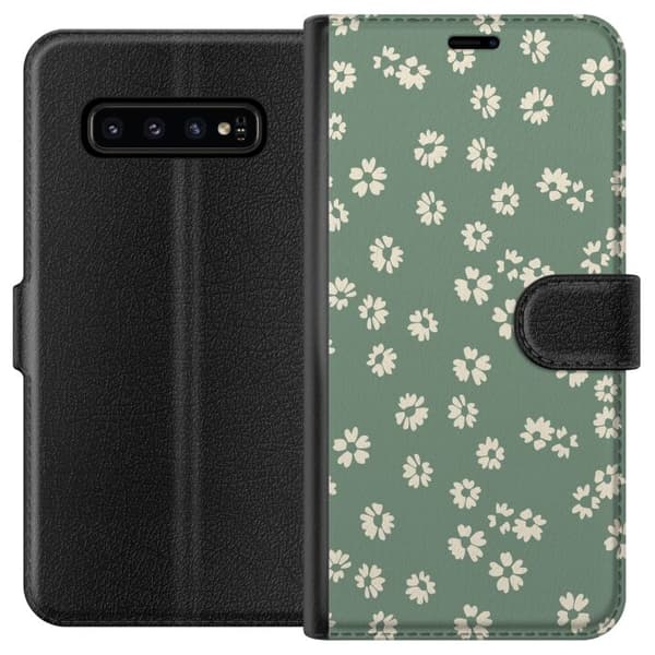 Samsung Galaxy S10 Lommeboketui Blomsterdrøm - Fargerikt Blomstermønster