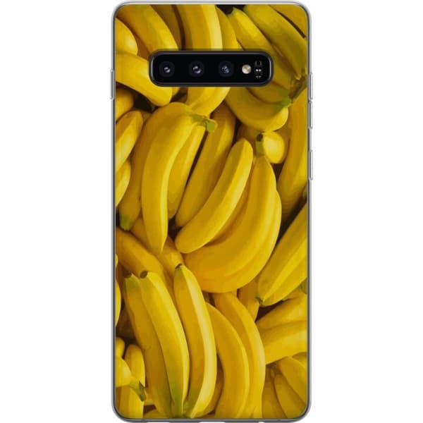 Samsung Galaxy S10 Gjennomsiktig deksel Banana mønster