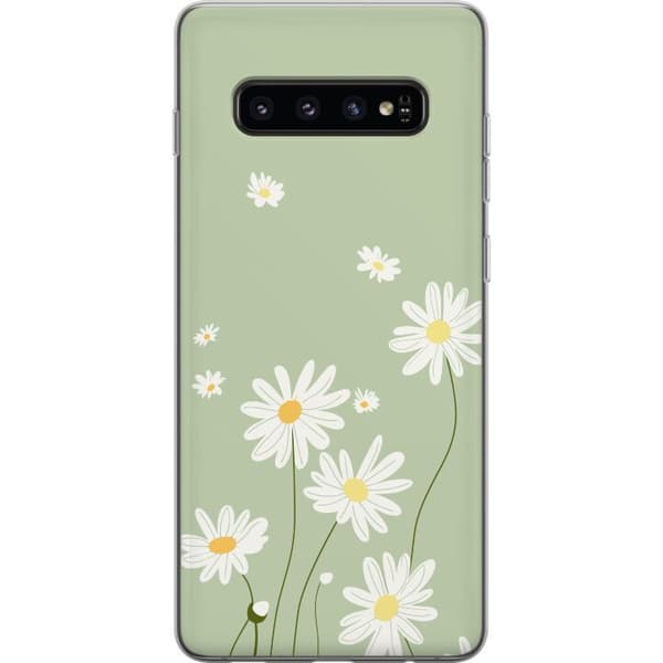 Samsung Galaxy S10 Gjennomsiktig deksel Prestekrager - blomstrete mønster i svensk sommerstil