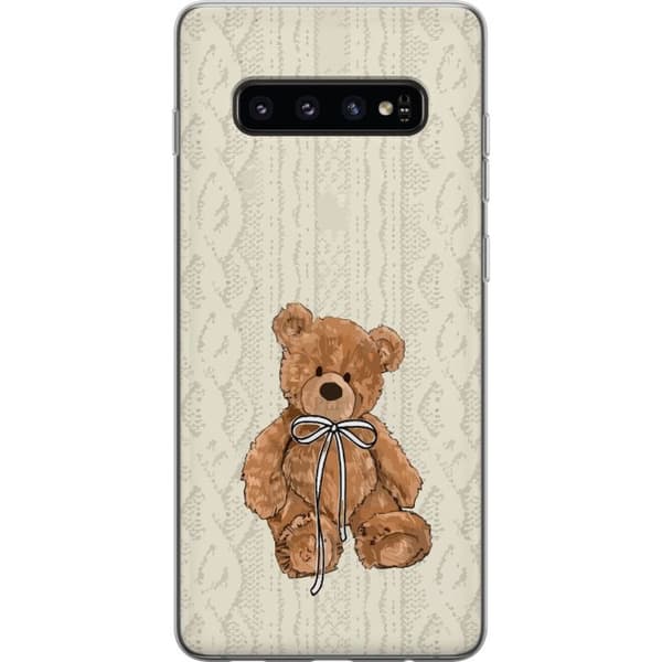 Samsung Galaxy S10 Läpinäkyvä kuori Pieni Nalle – klassinen nalle yksinkertaisessa muotoilussa