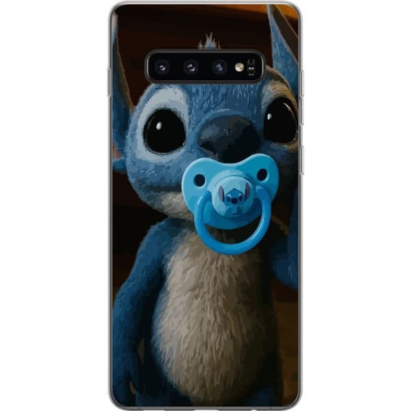 Samsung Galaxy S10 Gjennomsiktig deksel Stitch & Napp - babytema med søt karakter