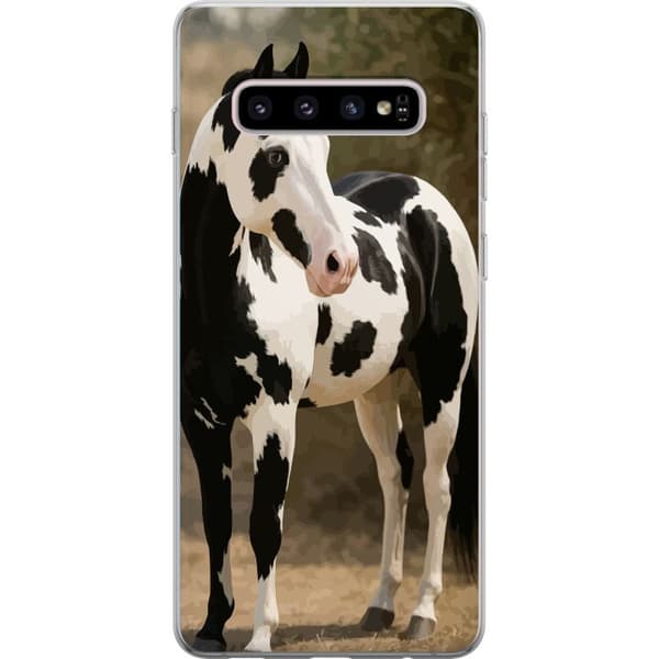 Samsung Galaxy S10+ Läpinäkyvä kuori Kaunis Hevonen - elegantti hevonen kuva-aihe