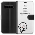 Miniatyrbillede 1 af 3: Samsung Galaxy S10+ Tegnebogsetui Du Kender Ikke Mit Adgangskode