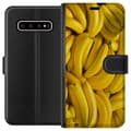 Miniatyrbild 1 av 3: Samsung Galaxy S10+ Plånboksfodral Banana Pattern – lekfullt mönster med gula bananer