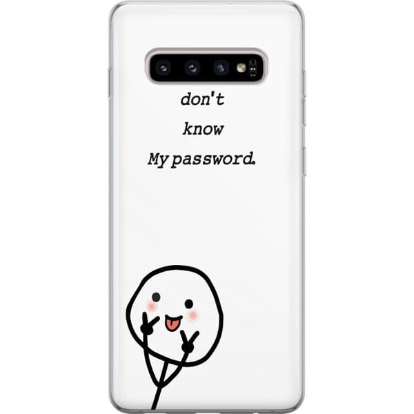 Samsung Galaxy S10+ Gjennomsiktig deksel Du Kjenner Ikke Mitt Passord