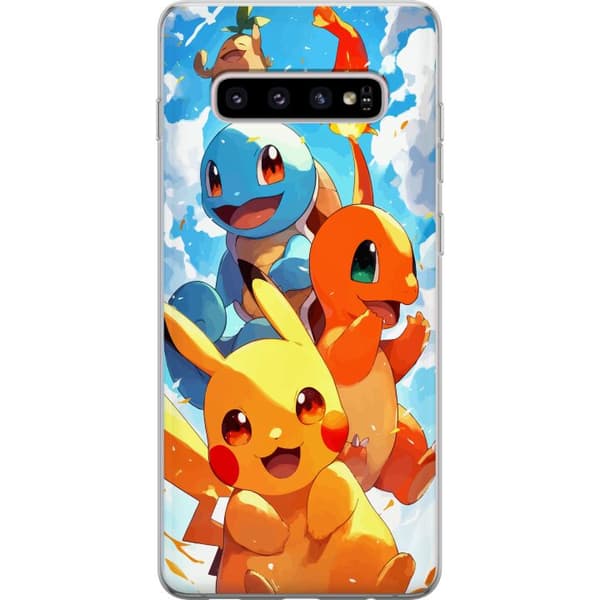 Samsung Galaxy S10+ Genomskinligt Skal Pocket Creatures – inspirerat av Pokémon utan att nämna namnet