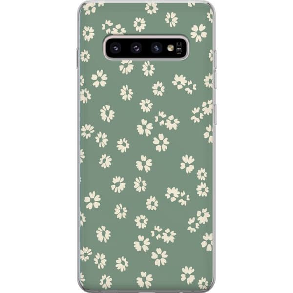 Samsung Galaxy S10+ Gjennomsiktig deksel Blomsterdrøm - Fargerikt Blomstermønster
