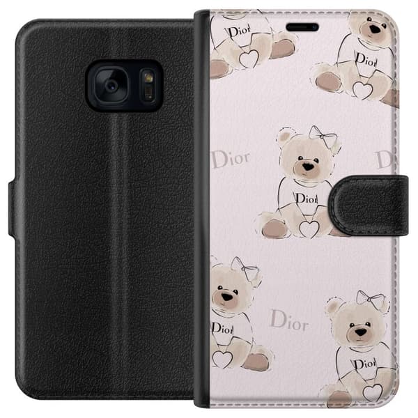 Samsung Galaxy S7 Lompakkokotelo Teddy Dior Vibes - ylellinen nalle muotityyliin