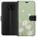 Pikkukuva 1 / 3: Samsung Galaxy S7 Lompakkokotelo Papukaijanpaparit - kukallinen kuviointi ruotsalaiseen kesätyyliin