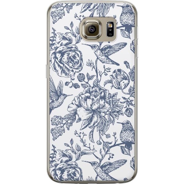 Samsung Galaxy S6 Gjennomsiktig deksel Blomster & Fugler - Romantiskt Vintage-stil Mønster